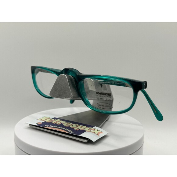 True Vintage Eyeglasses NOS Half Eye/Reader Original Demo Lens Dimensions Green - Picture 10 of 10